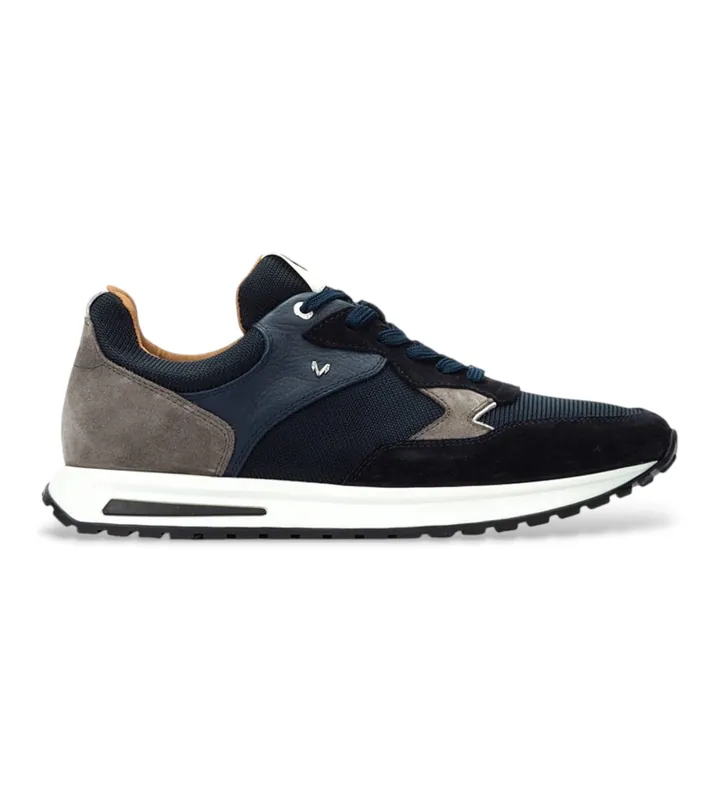 Martinelli para hombre. 1741-2931WY Zapatillas de Piel Hanbury marino (40), Plano, 1 a 3cm, Cordones, Casual