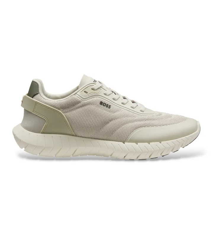 BOSS para hombre. 50568946 Zapatillas Motion beige (41), Plano, Cordones, Casual, Deportivo