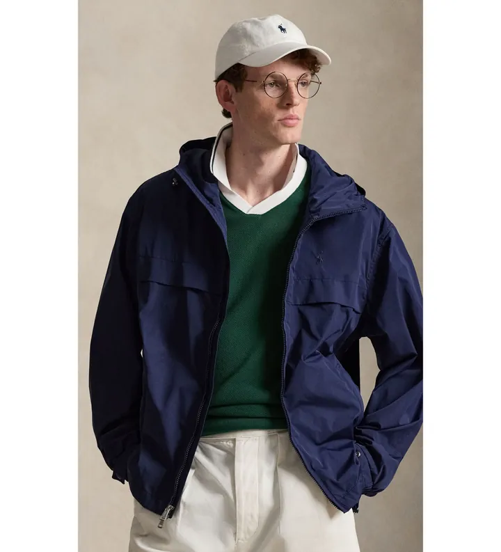 Polo Ralph Lauren para hombre. 710B15532001 Chaqueta Kendyl marino (L), Casual, Poliéster