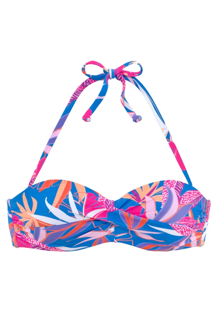 BUFFALO Top de bikini azul / lavanda / naranja / magenta