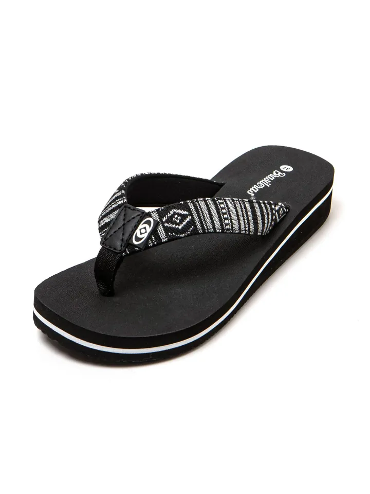 Brasileras Sandalias de dedo 'Maya' negro / blanco