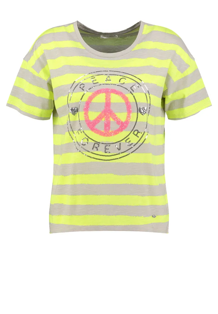 Key Largo Camiseta 'SYMBOL ' amarillo neón / gris claro / rojo claro / negro