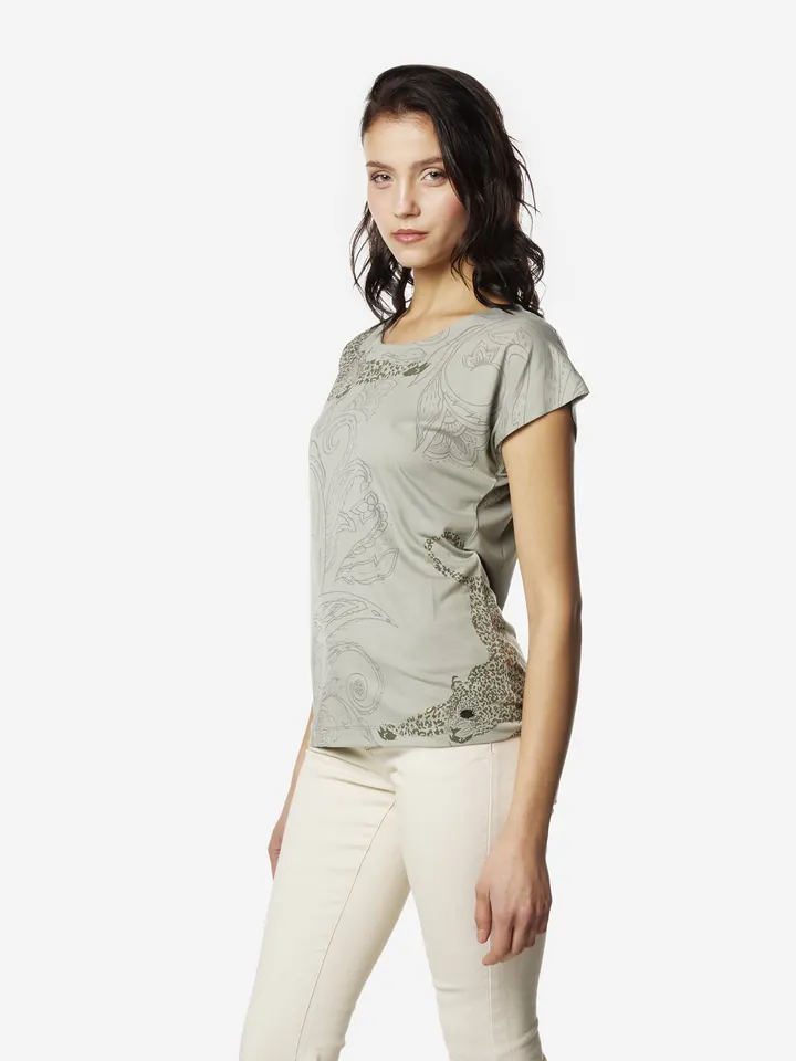 KOROSHI Camiseta verde / caqui