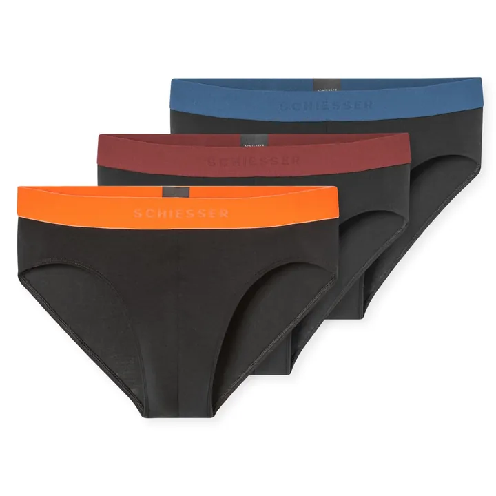 SCHIESSER Braga  zafiro / naranja neón / rojo vino / negro