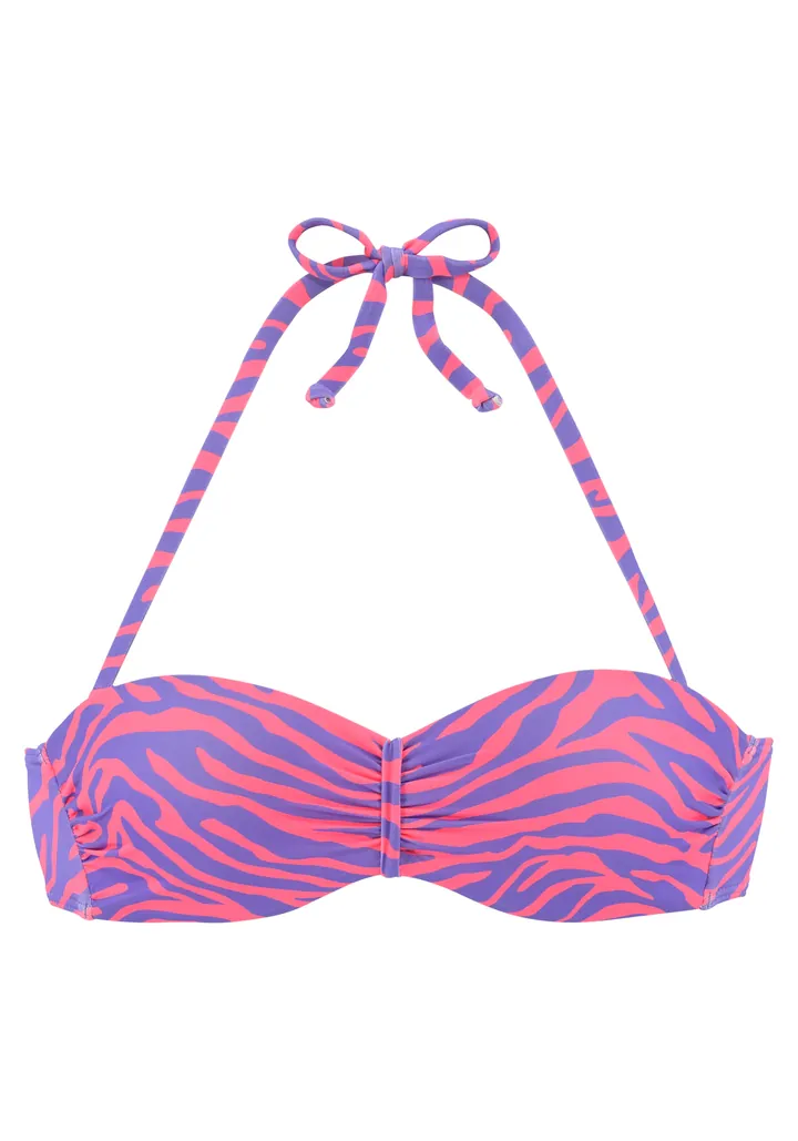 VENICE BEACH Top de bikini lila oscuro / rosa