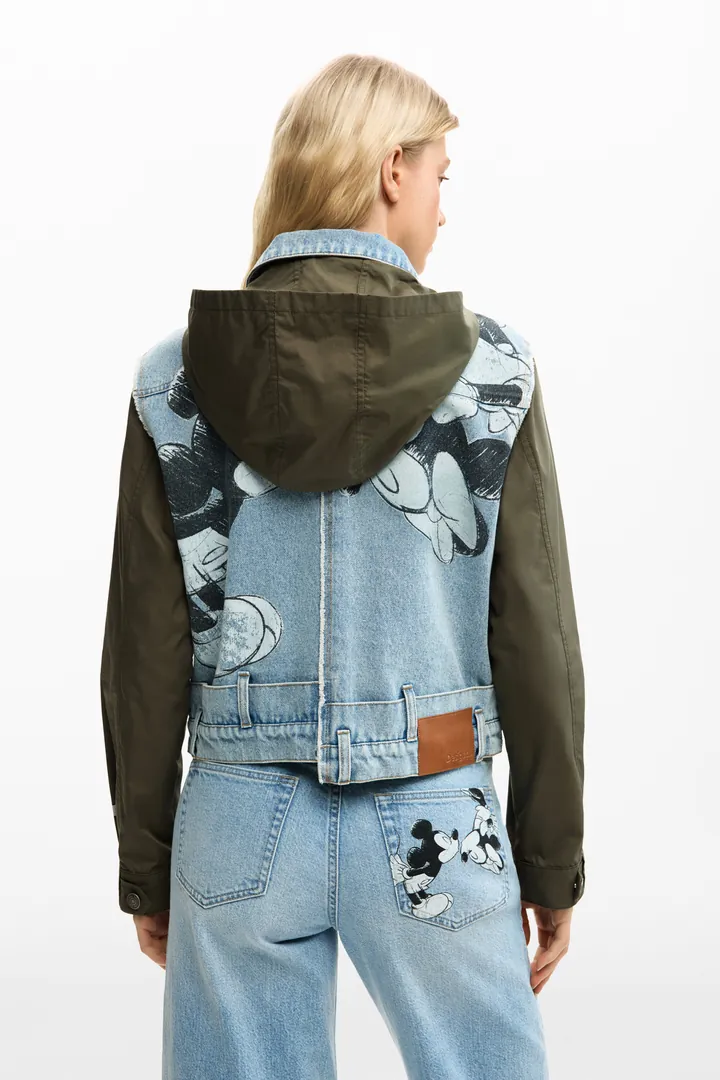 Desigual, Parka bimateria Mickey Mouse™, Mujer, Algodon, Azul, L