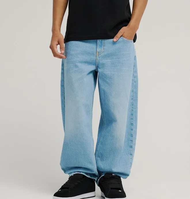 Barrel Denim - Vaqueros de corte barril Azul Hombre