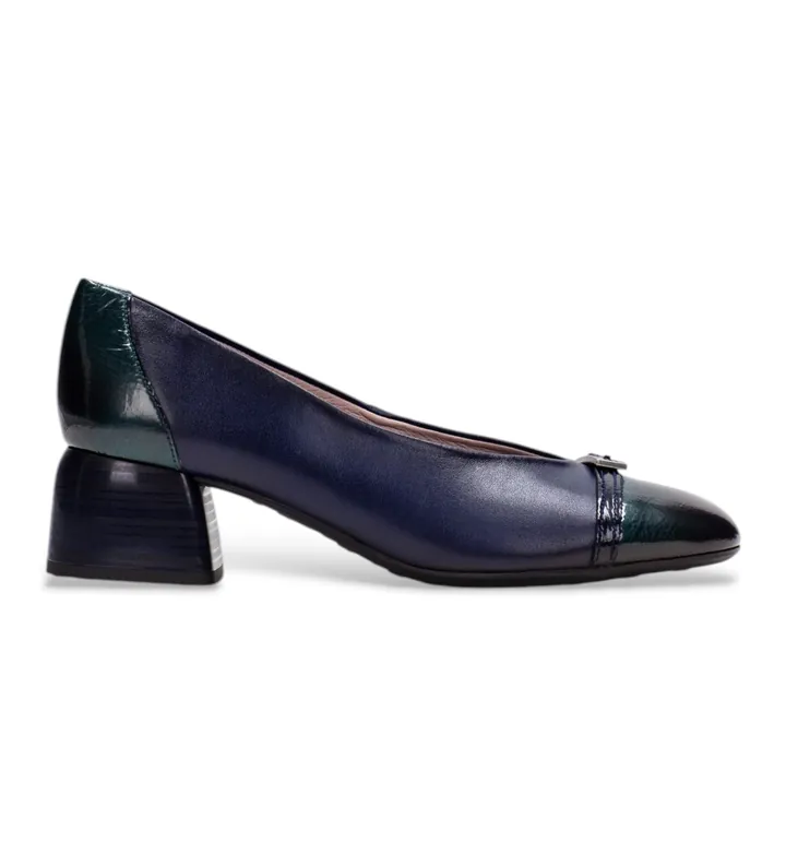 Hispanitas para mujer. BHI264922 Zapatos de Piel Varsovia marino (36), 1 a 3cm, Hebilla, Casual