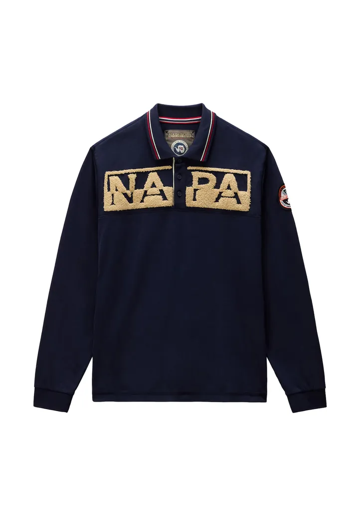 NAPAPIJRI Camiseta 'ARCHIVE' beige / navy