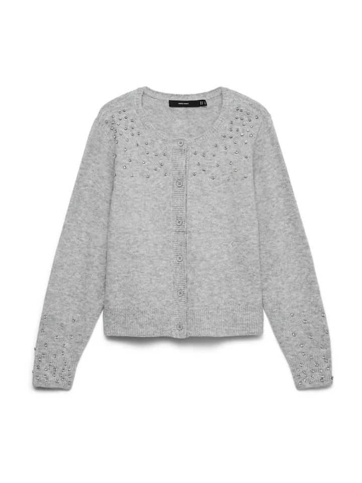 VERO MODA Cárdigan 'VMBONNIE' gris claro / plata