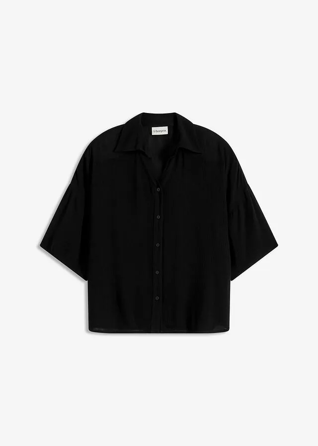 Blusa de playa corta de viscosa fluida