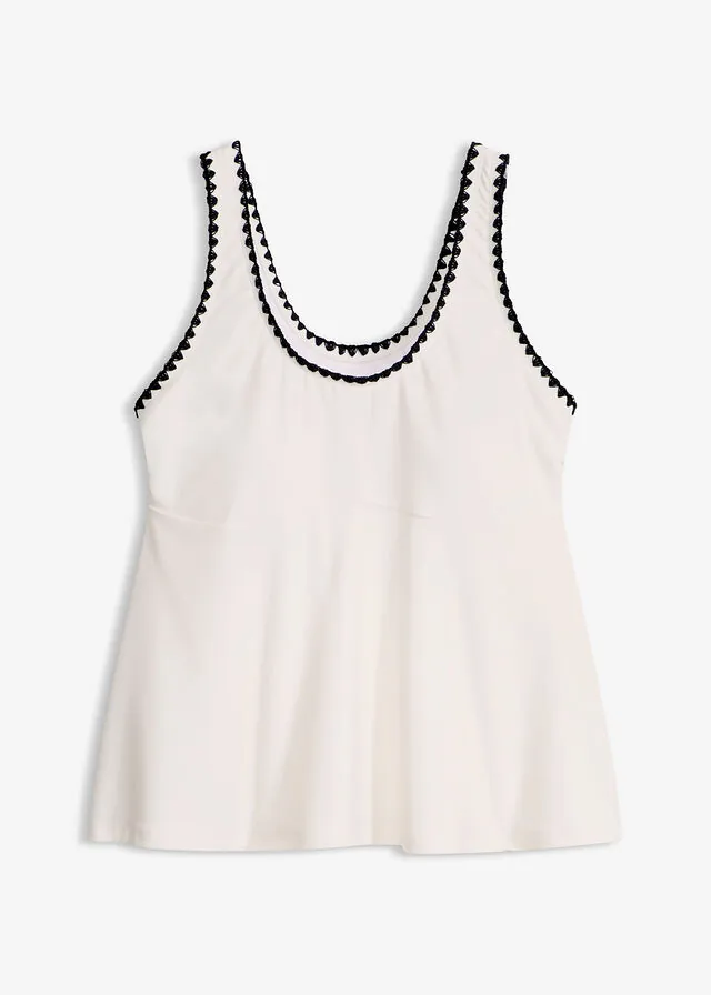 Top de tankini con bordado