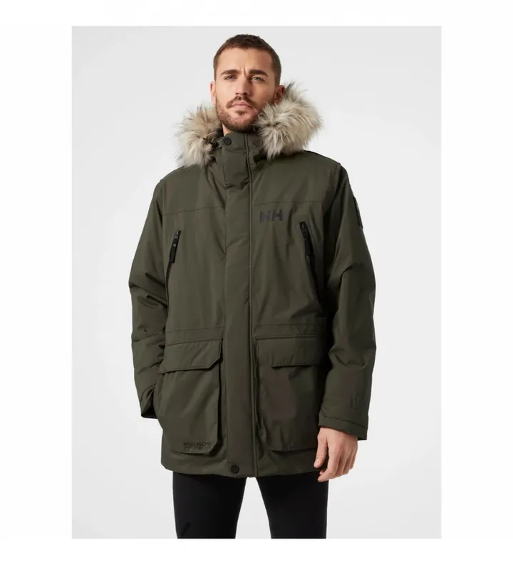 Helly Hansen para hombre. 53630 Parka Reine verde (M), Casual, Deportivo, Outdoor, Poliéster, Manga larga