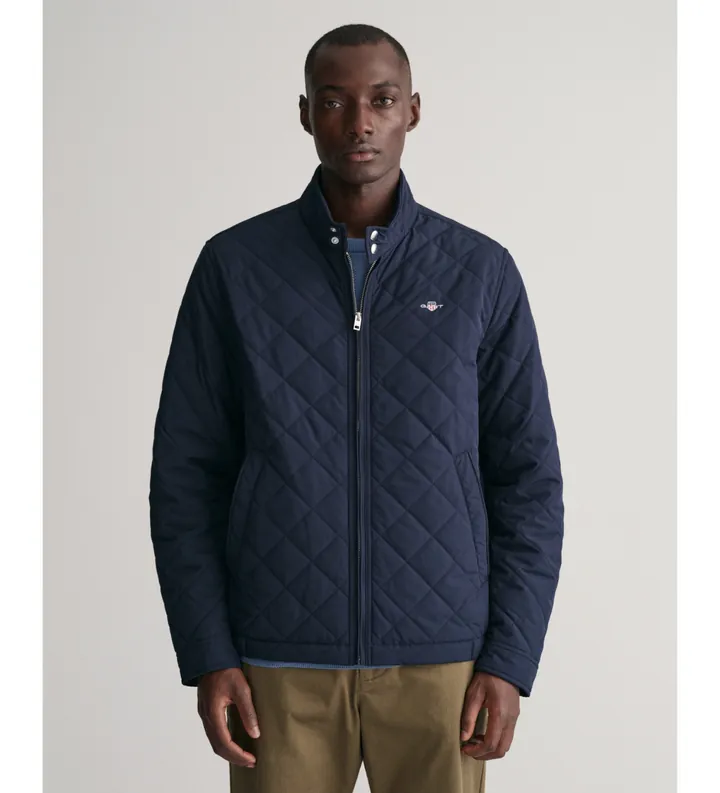 Gant para hombre. 7006340 Abrigo acolchado marino (3XL), Casual, Poliéster, Manga larga