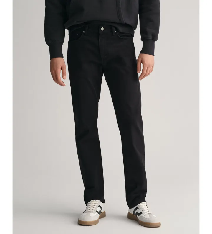 Gant para hombre. 1000263 Jeans Regular Fit Desert negro (32/32), Casual, Algodón, Denim