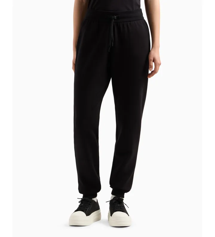A|X Armani Exchange para mujer. XW000837AF13397UC001 Pantalón Joggers Scuba negro (L), Casual, Deportivo, Viscosa