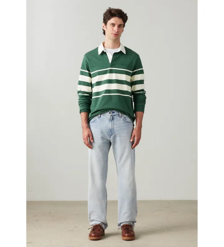Levi's para hombre. 000LO-0005 Jeans 555 relajados rectos azul (30/32), Casual, Algodón, Denim