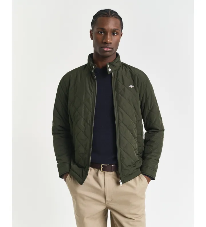 Gant para hombre. 7006340 Chaqueta Windcheater acolchada verde (3XL), Casual, Poliéster Reciclado