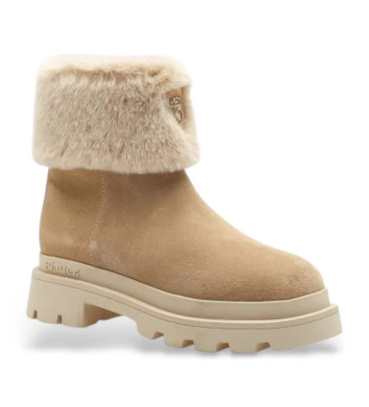 Blauer para mujer. F5KIMMEL10 Botines Kimmel beige (40), Piel, Plano, Ninguno, Casual
