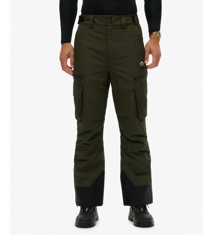 Superdry para hombre. MS110195A Pantalón Ultimate Freestyle Ski verde (2XL), Deportivo, Poliéster, Nieve, Outdoor