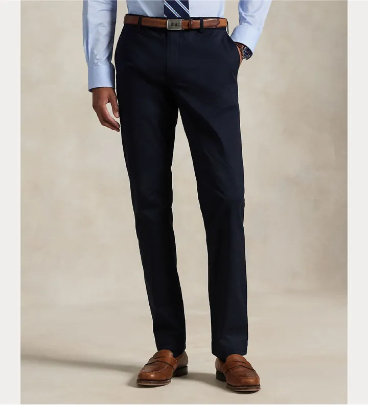 Polo Ralph Lauren para hombre. 710644988002 Pantalón Stretch Slim Fit marino (29/30), Casual, Algodón