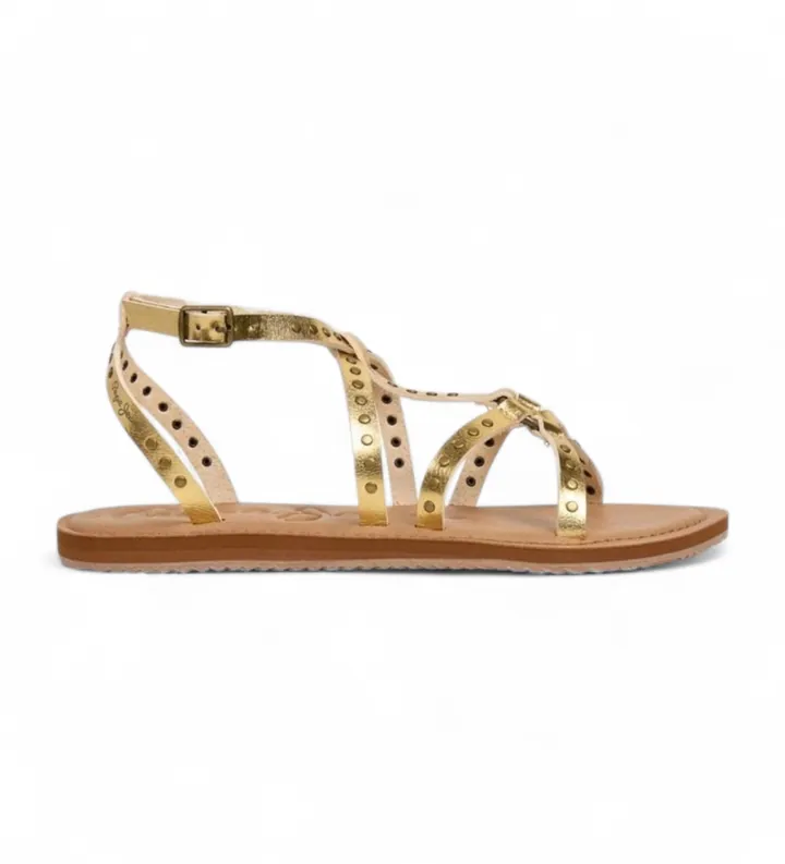 Pepe Jeans para mujer. PLS700017 Sandalias Rio Studs dorado (36), Plano, Hebilla, Casual