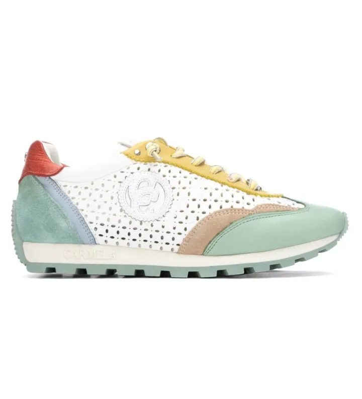 Carmela para mujer. 16311304-AQUA Zapatillas de Piel 163113 multicolor (36), Plano, Cordones, Casual