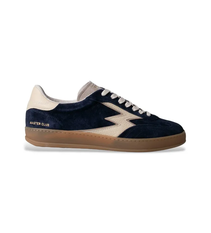 MOA Concept para hombre. CL182MCO Zapatillas de Piel Club azul (40), Plano, Cordones, Casual