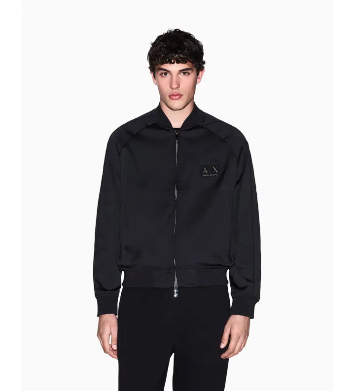 A|X Armani Exchange para hombre. XM001836AF20535UC001 Chaqueta Lisa negro (L), Casual, Poliéster