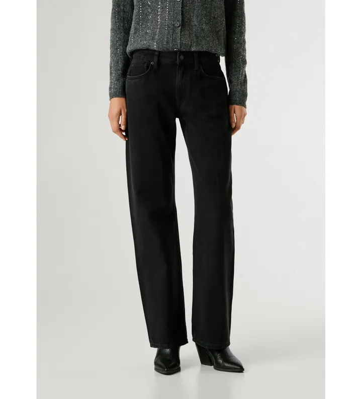 Pepe Jeans para mujer. PL20490269S3 Jeans Loose Nicky negro (25/32), Casual, Algodón
