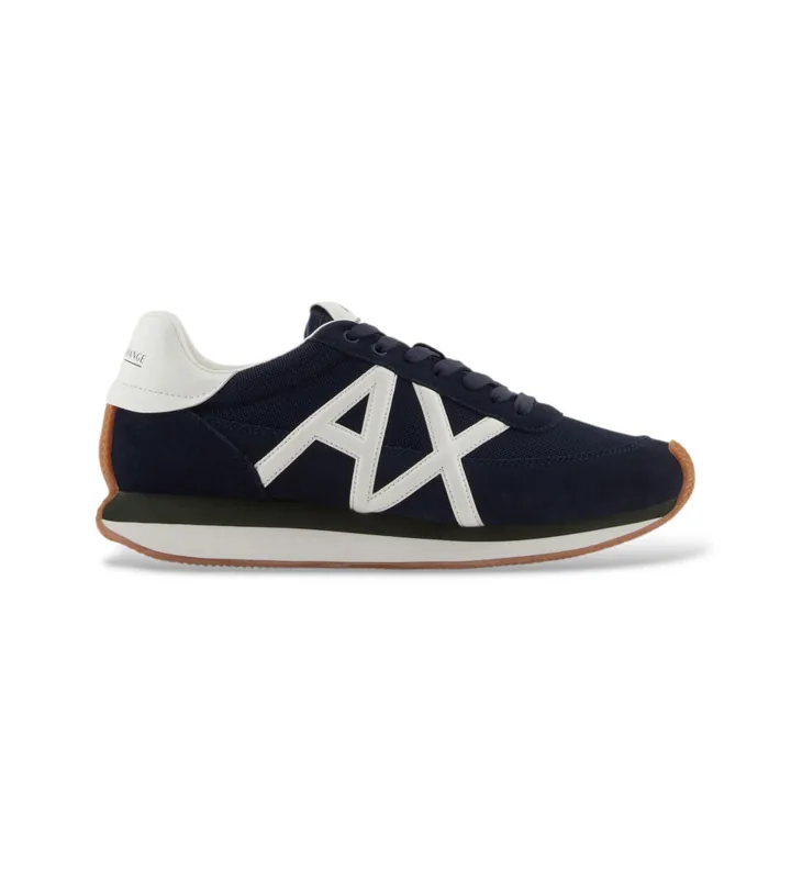 A|X Armani Exchange para hombre. XM001750AF19396MB005 Zapatillas Royale azul marino (39), Piel, Cordones, Deportivo, Verde