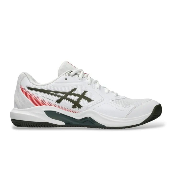 Asics para hombre. 1041A547 Zapatillas GEL-Dedicate 9 Clay blanco (40.5), Tela, Plano, Cordones, Casual, Deportivo