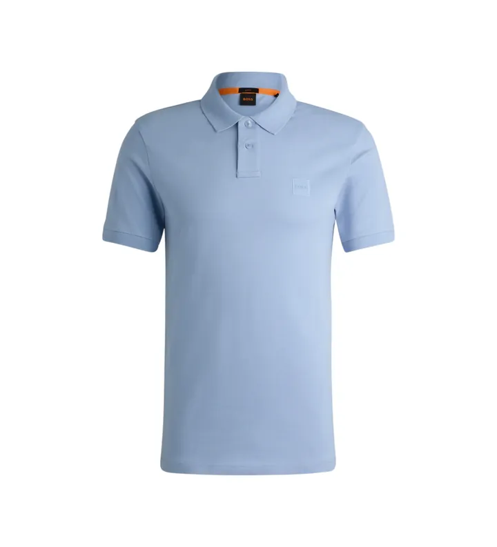 BOSS para hombre. 50507803 Polo Passenger azul (L), Casual, Algodón, Manga corta