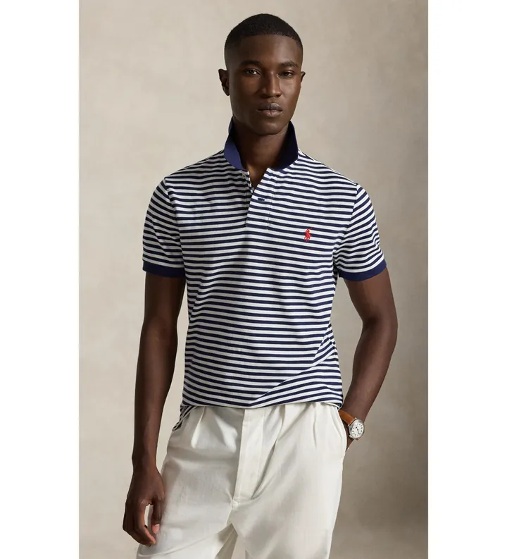Polo Ralph Lauren para hombre. 710956682500 Polo Parkside marino (L), Casual, Algodón, Manga larga
