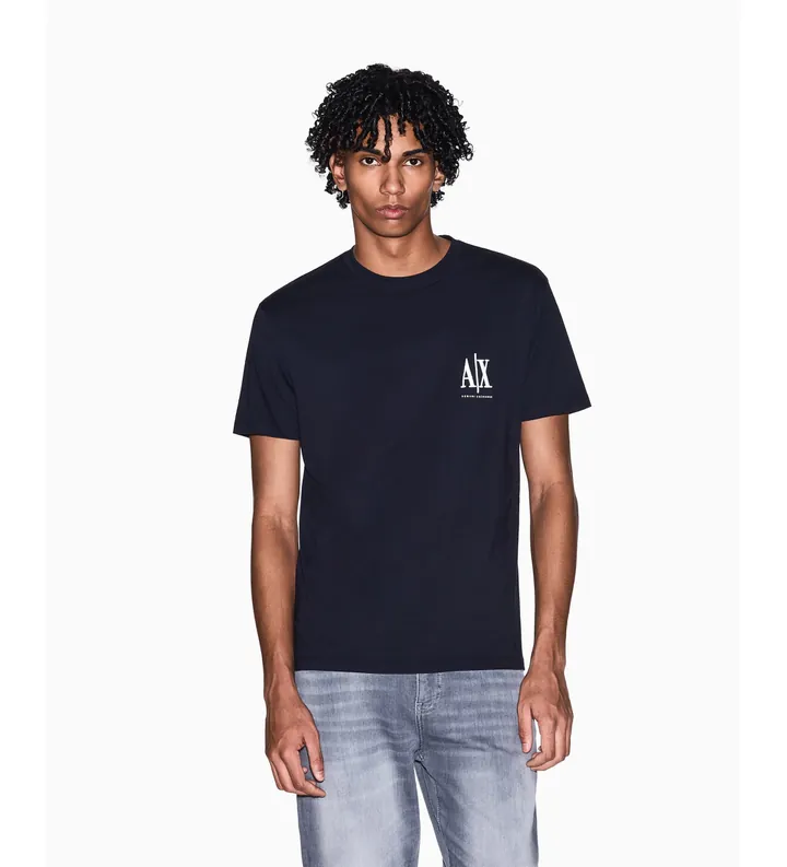 A|X Armani Exchange para hombre. XM000365AF12308UB101 Camiseta Fresh marino (M), Casual, Algodón, Manga corta