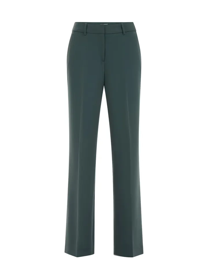 WE Fashion Pantalón de pinzas  verde oscuro