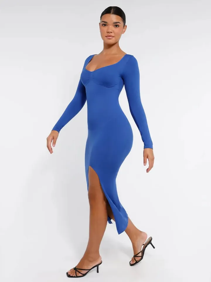 FÉMINITÉ Fatale Vestido 'ELENA' azul oscuro