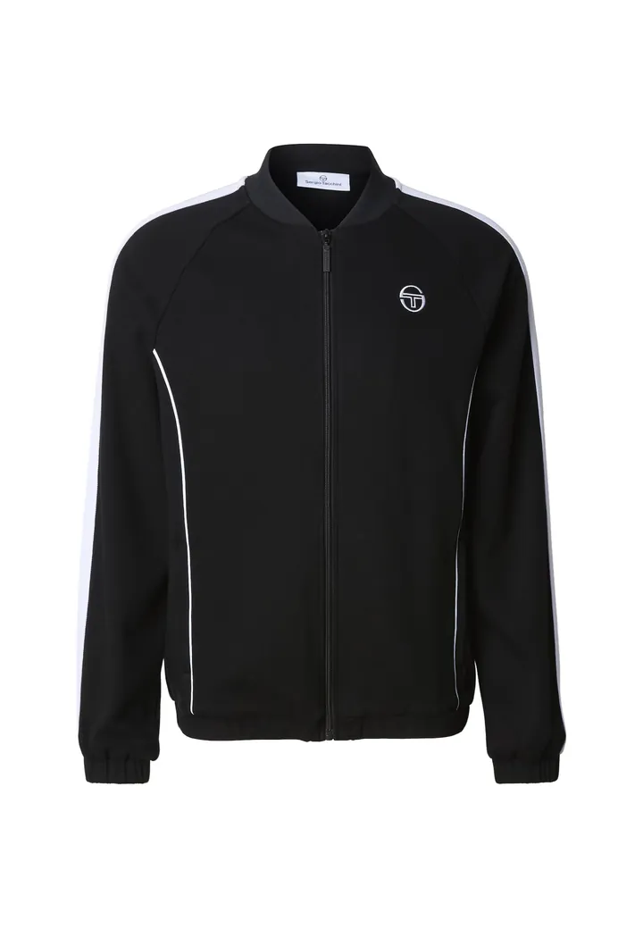 Sergio Tacchini Sudadera con cremallera 'Egeo' negro / blanco