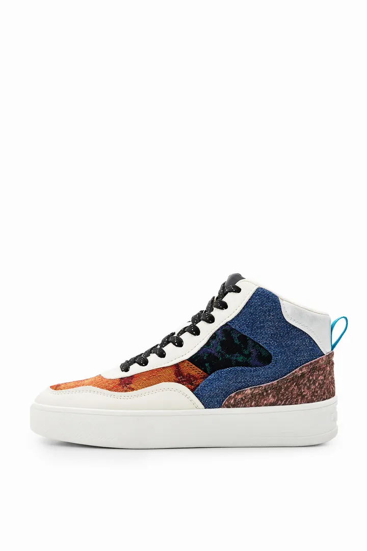 Desigual, Sneakers caña media patch, 36
