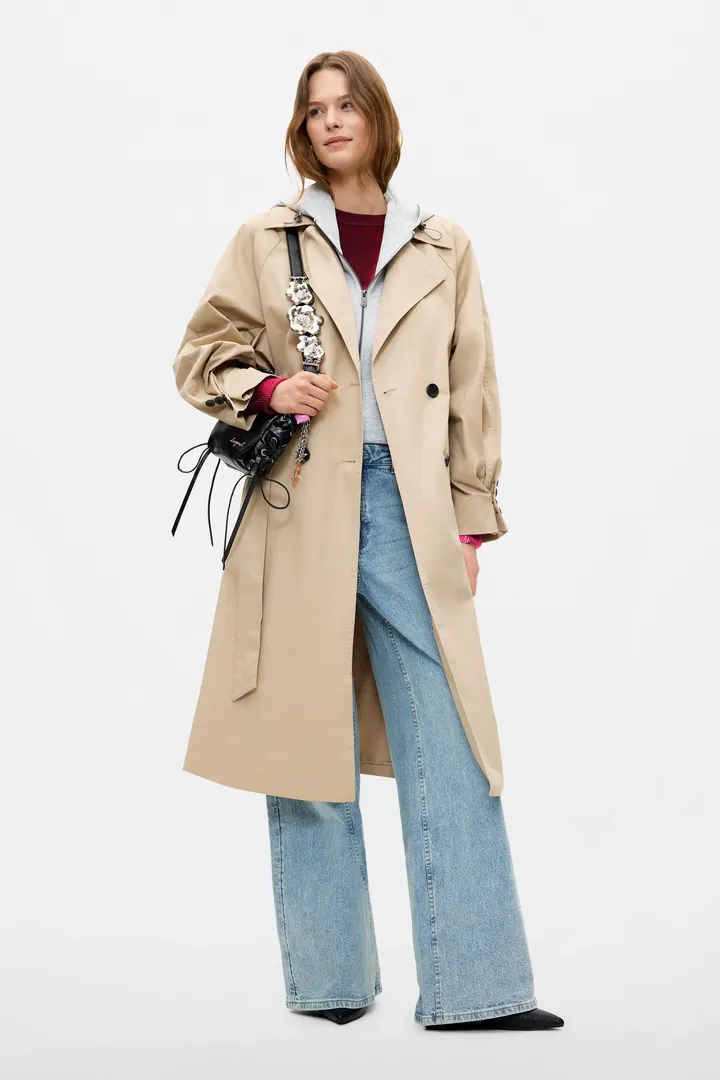 Desigual, Abrigo Trench Removible, Mujer, Algodon, MarróN, L