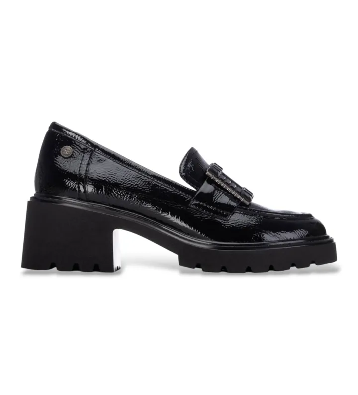 Xti para mujer. 14622901-NEGRO Zapatos 146229 negro (36), 5 a 8cm, Hebilla, Casual, Clásico, Charol
