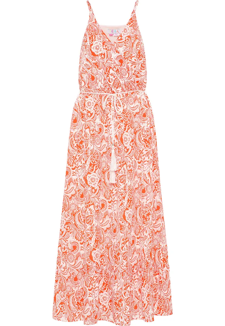 IZIA Vestido de verano granadina / blanco natural