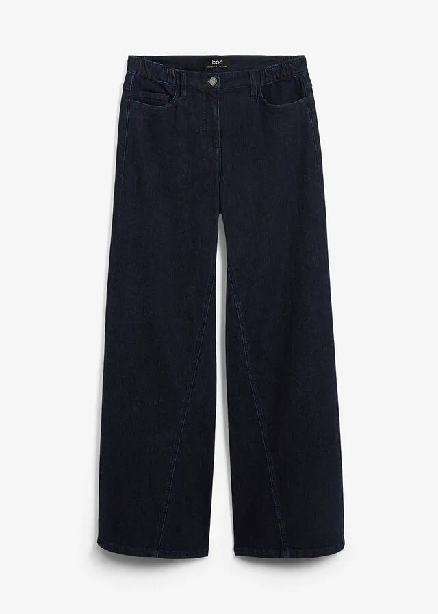 Vaqueros de pernera ancha, high waist, cintura cómoda