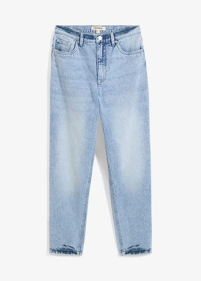 Vaqueros mom, high waist, cropped