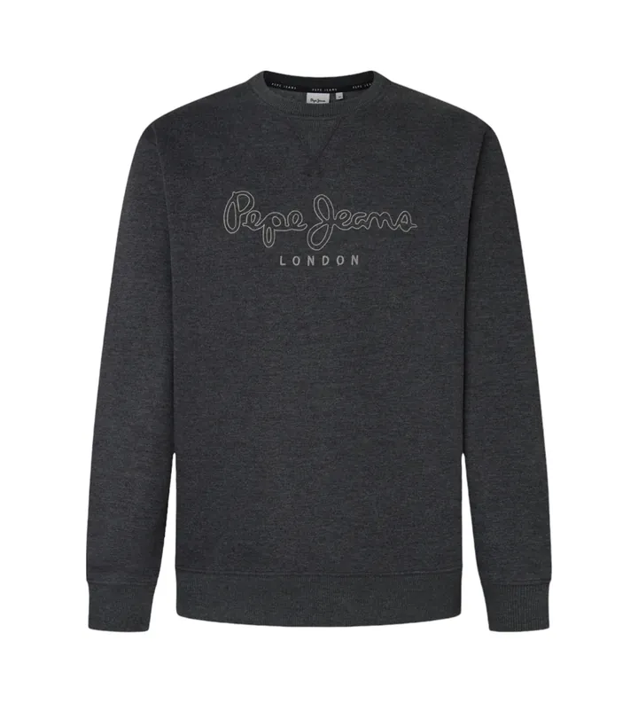 Pepe Jeans para hombre. PM582719 Sudadera New Nouvel Crew gris (L), Casual, Algodón, Sostenible