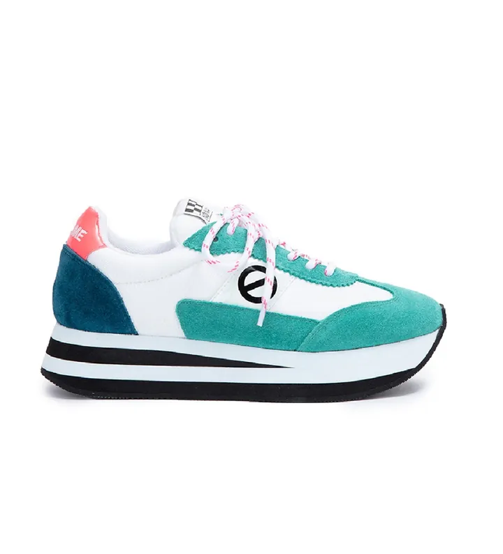 NO NAME para mujer. INIMFX0 Zapatillas deportivas de piel Flex multicolor (39), Plano, Cordones, Casual