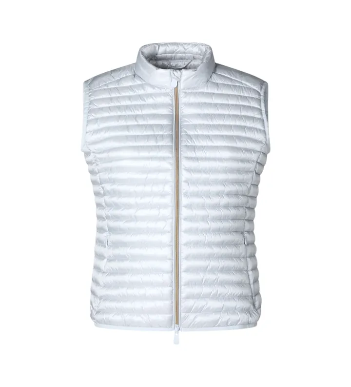 Save The Duck para mujer. D85310W-IRIS20 Chaleco Arabella gris (L), Casual, Nylon