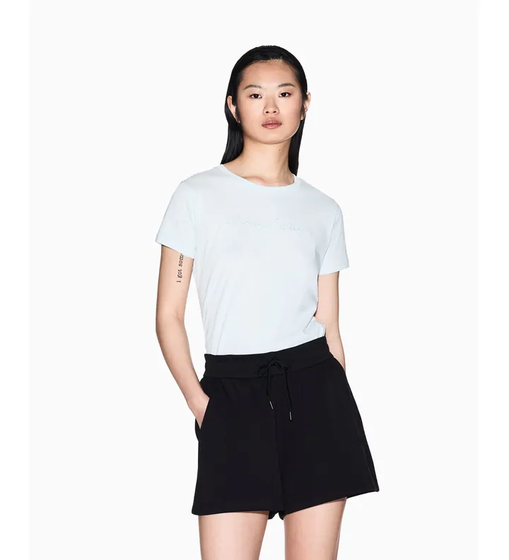 A|X Armani Exchange para mujer. XW000838AF13397UC001 Shorts básicos negro (L), Casual, Viscosa