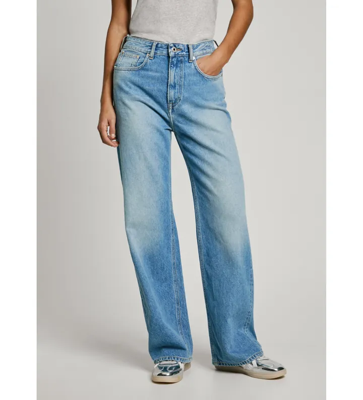 Pepe Jeans para mujer. PL204731MS7 Jeans en fit recto Lexa azul (26/30), Casual, Algodón, Denim, Sostenible