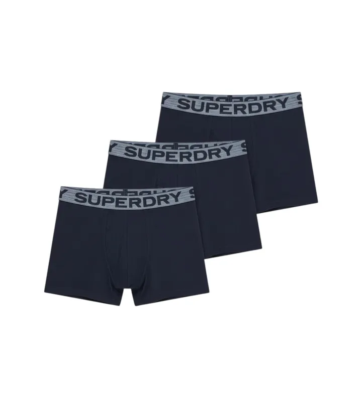 Superdry para hombre. M3110452C Set 3 Bóxers Triple marino (L), Homewear, Algodón